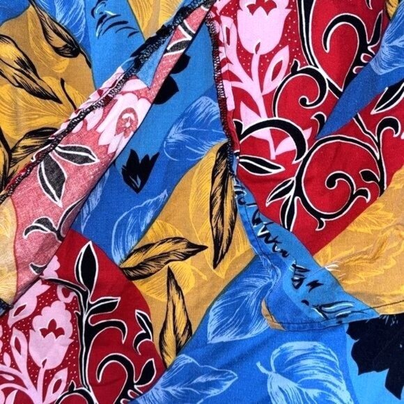 Vintage Frontier Series Floral Patchwork Long-Sleeve Shirt Button-Down Size M - Picture 7 of 9